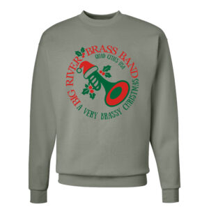 Big River Brass Band Hanes Unisex ComfortBlend EcoSmart Crewneck Sweatshirt -Stonewash Green