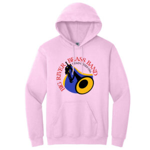 Big River Brass Band Unisex Fleece Hooded Sweatshirt-Light Pink
