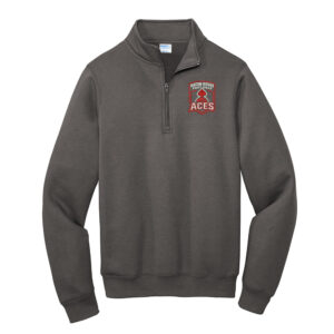 Baton Rouge Post Grad BB Unisex Core Fleece 1/4 Zip Pullover Sweatshirt-Charcoal Grey