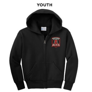 Baton Rouge Post Grad BB Youth Classic Full-Zip Hooded Sweatshirt-black