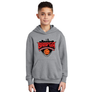 Baton Rouge Post Grad BB Youth Fleece Hooded Sweatshirt-Athletic heather