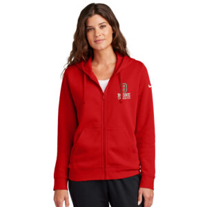 Boone Swimming Nike Women’s Club Fleece Sleeve Swoosh Full-Zip Hoodie-university Red