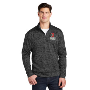 Boone Swimming Sport-Tek PosiCharge Electric Heather Fleece 1/4-Zip Pullover Men-Black Electric