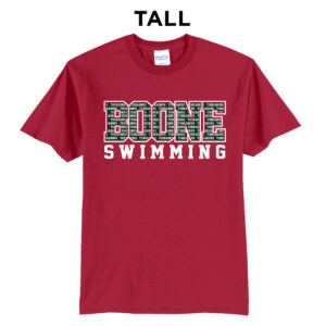Boone Swimming Tall Short Sleeve Tee-Red