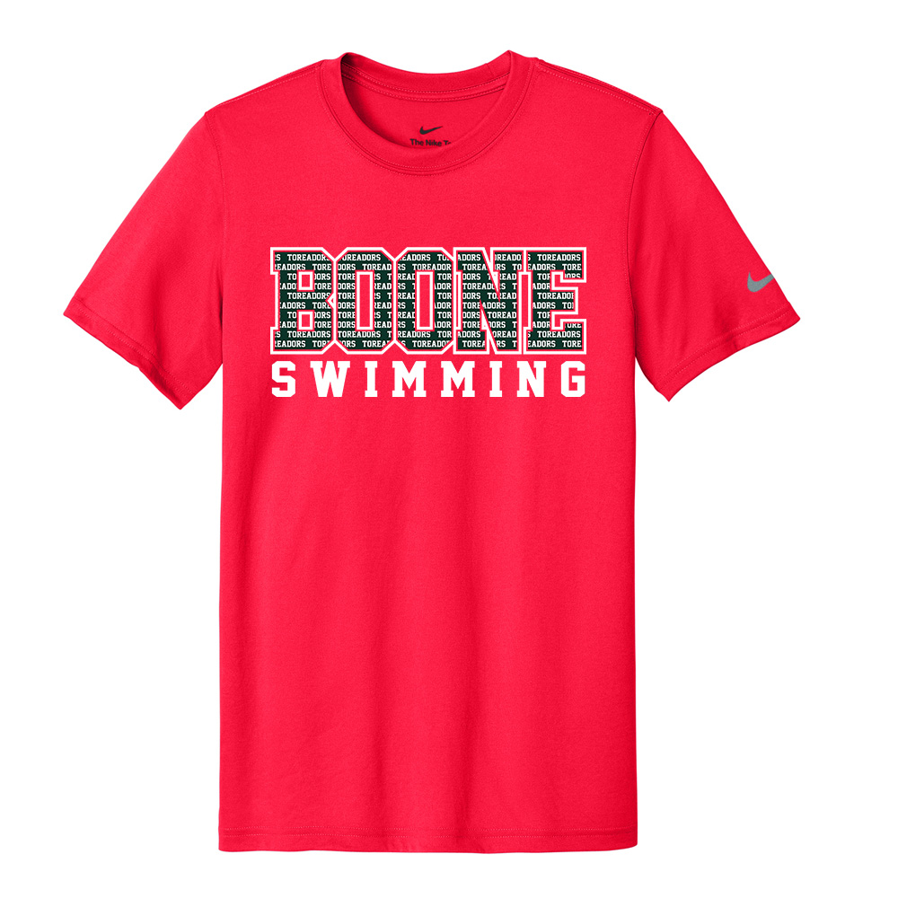 Boone Swimming Nike Swoosh Sleeve rLegend Tee Men-University Red