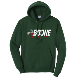 Boone Swimming Unisex Fleece Hooded Sweatshirt-Dark Green