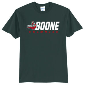 Boone Swimming Unisex Short Sleeve Tee-Dark Green