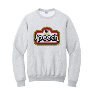 Boone Speech Unisex Core Fleece Crewneck Pocket Sweatshirt-Ash
