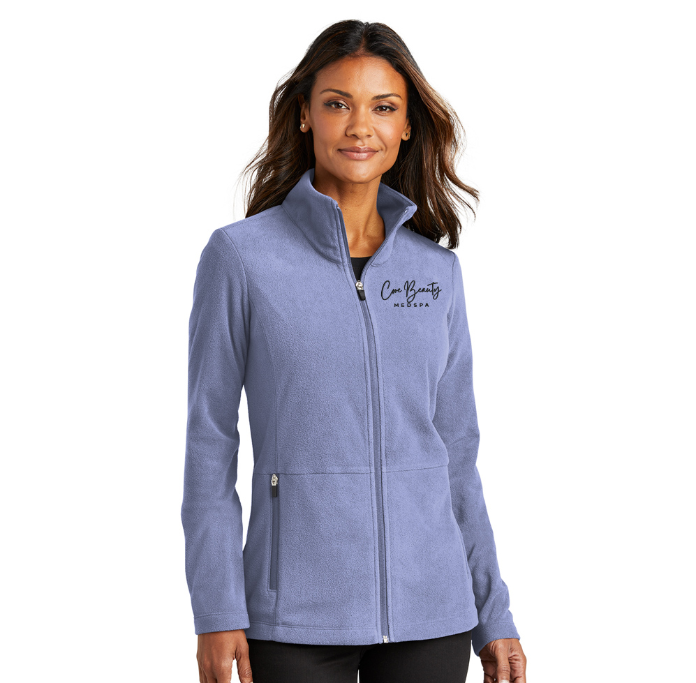 Core Beauty Port Authority Ladie's Accord Microfleece full zip Jacket-Ceil Blue