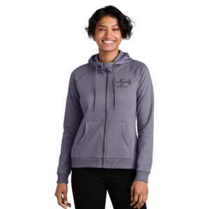 Core Beauty Allmade Women’s Organic CVC Fleece Full Zip Pullover Hooded Sweatshirt-Cosmic Purple