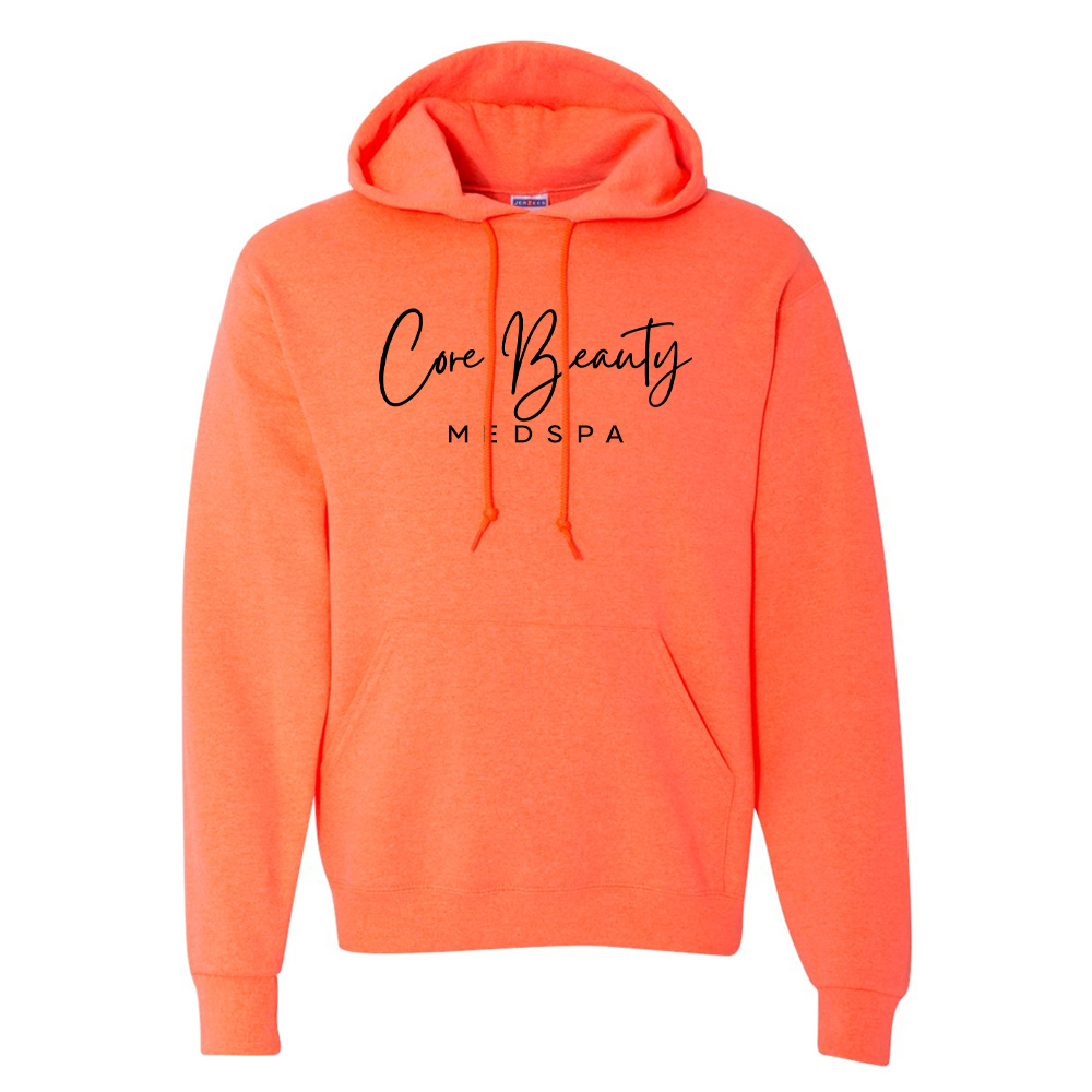 Core Beauty Unisex Fleece Hooded Sweatshirt-Retro Heather Coral