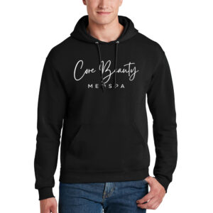Core Beauty Unisex Fleece Hooded Sweatshirt-Black Heather