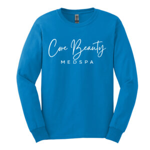 Core Beauty Unisex Cotton Long Sleeve Tee-Sapphire