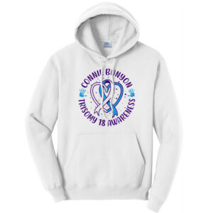 Connie Unisex Fleece Hooded Sweatshirt-White