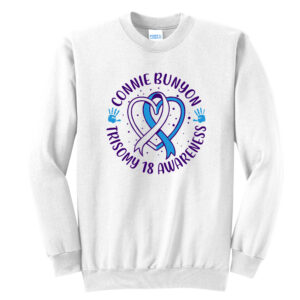 Connie Unisex Fleece Crewneck Sweatshirt-White