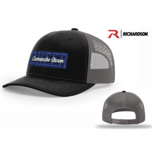 Camanche Cheer Richardson Pro Crown Mesh Back Adjustable back cap-Black/Charcoal