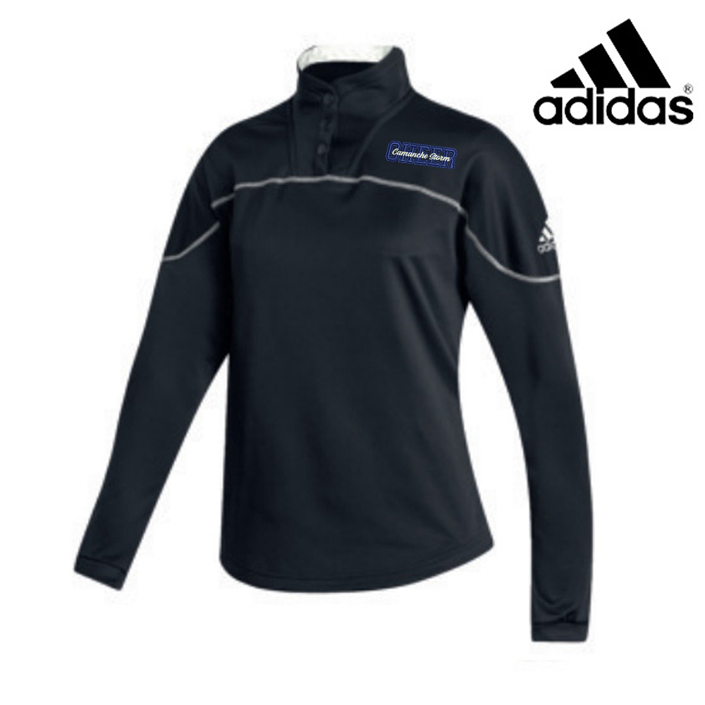 Camanche Cheer Adidas Women's Stadium 1/4 snap pullover - Black (S, L, 2x)