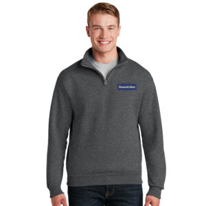 Camanche Cheer JERZEES Unisex Nublend Cadet Collar Sweatshirt-Black Heather