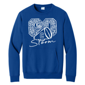 Camanche Cheer Unisex Fleece Crewneck Pocket Sweatshirt-Royal