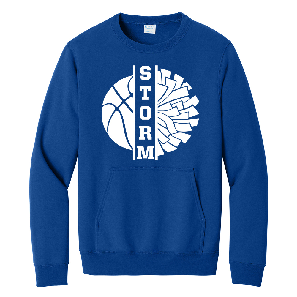 Camanche Cheer Unisex Basic Crewneck Pocketed Sweatshirt-Royal