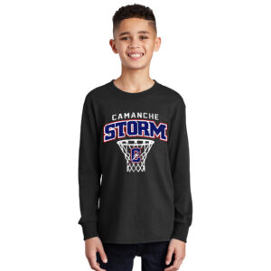 Camanche BB Youth Cotton Long Sleeve Tee-Black