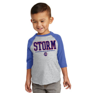 Camanche BB Rabbit Skins Toddler 3/4 Sleeve Baseball Shirt-Heather Royal