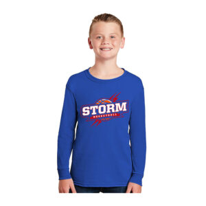 Camanche BB Youth Cotton Long Sleeve Tee-Royal