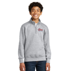 Camanche BB Youth Core Fleece 1/4-Zip Pullover Sweatshirt-Athletic heather