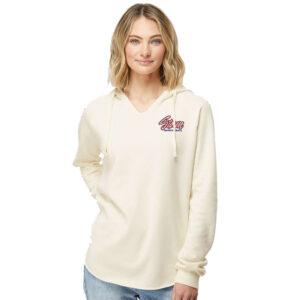 Camanche BB Independent Trading Co. – Women’s Lightweight California Wave Wash Hooded Sweatshirt-Bone