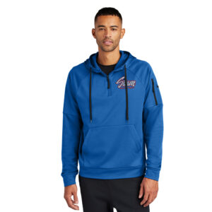 Camanche BB Nike Therma-FIT Pocket 1/4-Zip Fleece Hoodie Men-Game Royal