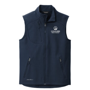 Coram Deo Eddie Bauer Men Stretch Soft Shell Vest-River Blue Navy