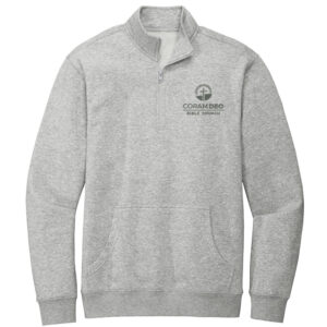 Coram Deo District Unisex V.I.T. Fleece 1/4-Zip-Light Heather Grey