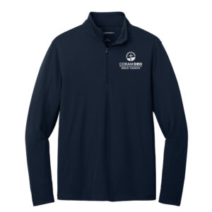 Coram Deo Port Authority Unisex Dry Zone UV Micro-Mesh 1/4-Zip-River Blue Navy