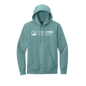 Coram Deo Unisex District V.I.T. Fleece Hoodie-Eucalyptus Blue