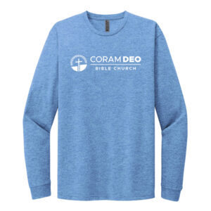 Coram Deo Next Level Unisex CVC Long Sleeve Tee-Heathere Columbia Blue
