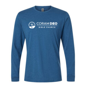 Coram Deo Next Level Unisex CVC Long Sleeve Tee-Heather Cool Blue