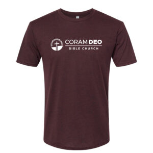 Coram Deo Next Level Unisex Tri-Blend Crew T shirt -Cardinal Black