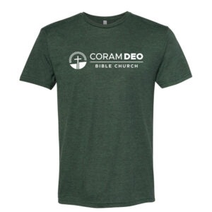 Coram Deo Next Level Unisex Tri-Blend Crew T shirt -Black Forest