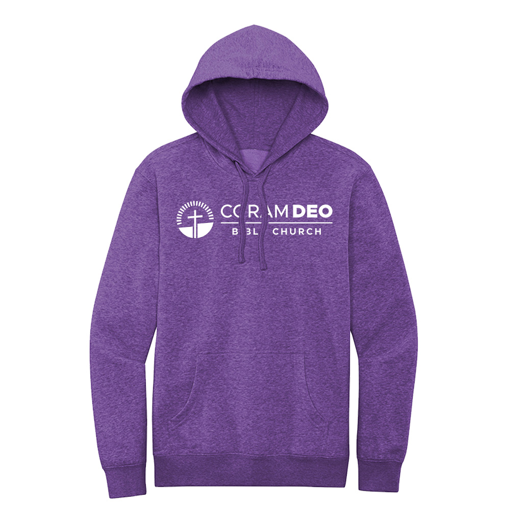 Coram Deo Unisex District V.I.T. Fleece Hoodie-Heathered Purple