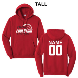 Clinton Evolution VB Tall Hooded Sweatshirt-Red