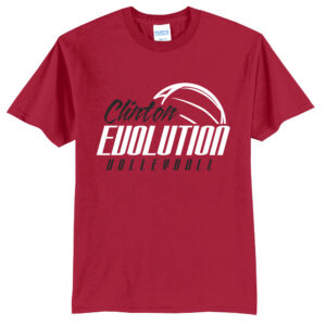 Clinton Evolution VB Unisex Short Sleeve Tee-Red