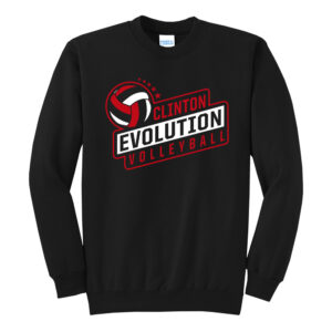 Clinton Evolution VB Unisex Fleece Crewneck Sweatshirt-Black