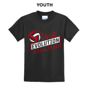 Clinton Evolution VB Youth Short Sleeve Tee-Black