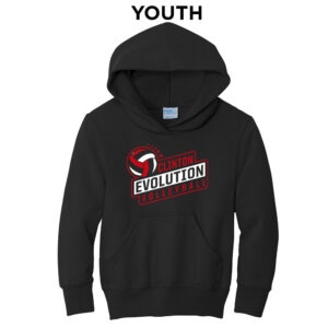 Clinton Evolution VB Youth Fleece Hooded Sweatshirt-Black