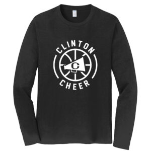 Clinton Cheer Winter Unisex Fan Favorite Cotton Long Sleeve Tee-Black