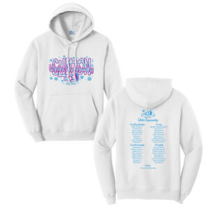 Clinton Cheer Winter Unisex Fleece Hooded Sweatshirt-White