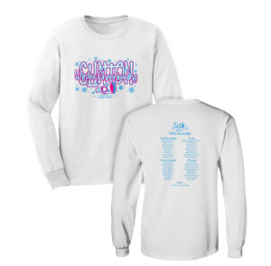 Clinton Cheer Winter Unisex Cotton Long Sleeve Tee-White