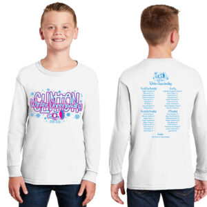 Clinton Cheer Winter Youth Long Sleeve Tee-White