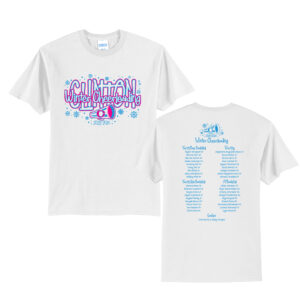 Clinton Cheer Winter Unisex Short Sleeve Tee-White