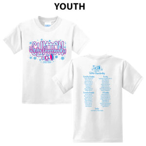 Clinton Cheer Winter Youth Short Sleeve Tee-White